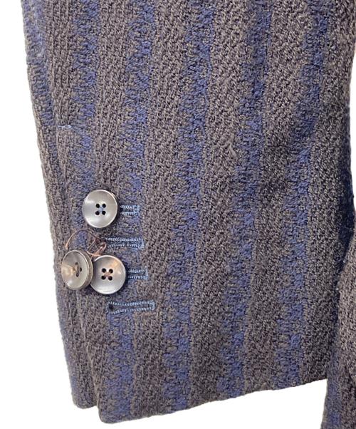 LARDINI（ラルディーニ）LARDINI (ラルディーニ) テーラードジャケット ネイビー×ブラウン サイズ:42の古着・服飾アイテム