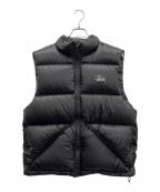 stussyステューシー）の古着「MICRO RIPSTOP DOWN VEST」｜ブラック