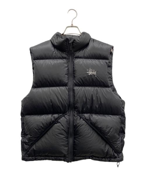 stussy（ステューシー）stussy (ステューシー) MICRO RIPSTOP DOWN VEST ブラック サイズ:Ｍの古着・服飾アイテム