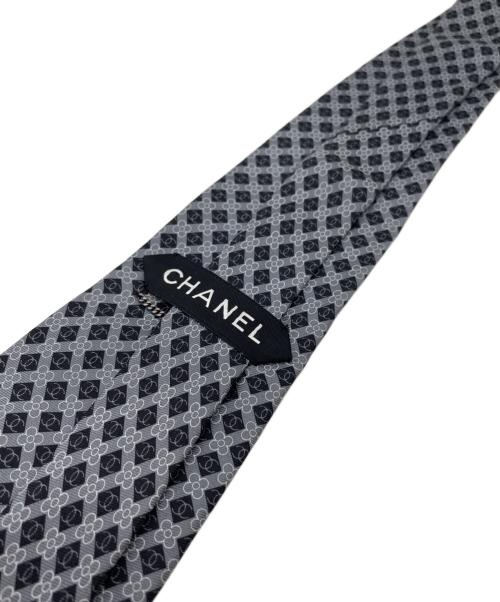CHANEL（シャネル）CHANEL (シャネル) ネクタイ ブラック×グレー サイズ:FREEの古着・服飾アイテム