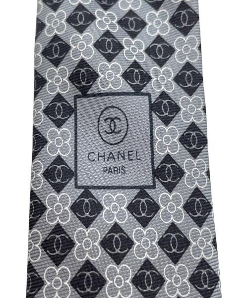 CHANEL（シャネル）CHANEL (シャネル) ネクタイ ブラック×グレー サイズ:FREEの古着・服飾アイテム