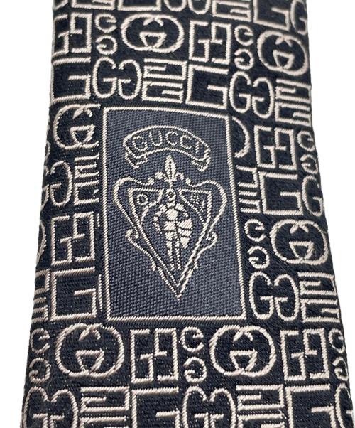 GUCCI（グッチ）GUCCI (グッチ) ネクタイ ベージュ×ブラック サイズ:FREEの古着・服飾アイテム