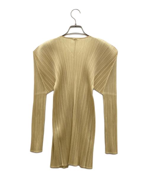 PLEATS PLEASE（プリーツプリーズ）PLEATS PLEASE (プリーツプリーズ) 薄手カーディガン ベージュ サイズ:SIZE 3の古着・服飾アイテム