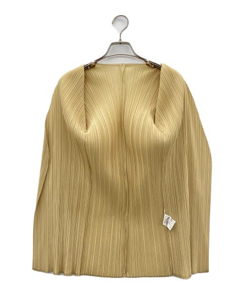 PLEATS PLEASE（プリーツプリーズ）PLEATS PLEASE (プリーツプリーズ) 薄手カーディガン ベージュ サイズ:SIZE 3の古着・服飾アイテム