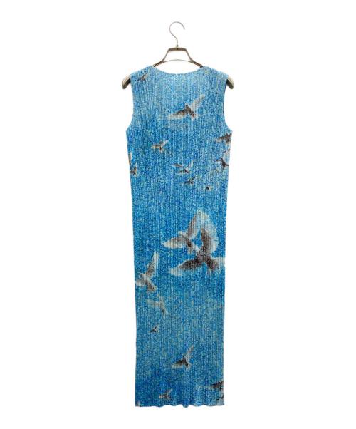 PLEATS PLEASE（プリーツプリーズ）PLEATS PLEASE (プリーツプリーズ) ノースリーブワンピース スカイブルー サイズ:SIZE 4の古着・服飾アイテム