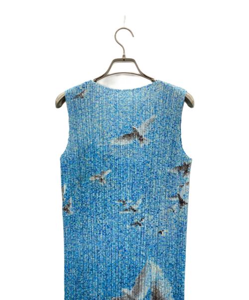 PLEATS PLEASE（プリーツプリーズ）PLEATS PLEASE (プリーツプリーズ) ノースリーブワンピース スカイブルー サイズ:SIZE 4の古着・服飾アイテム