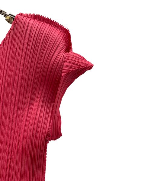 PLEATS PLEASE（プリーツプリーズ）PLEATS PLEASE (プリーツプリーズ) フレンチスリーブプリーツブラウス ピンク サイズ:SIZE 3の古着・服飾アイテム