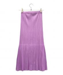 PLEATS PLEASE（プリーツプリーズ）の古着「イージープリーツスカート」｜バイオレット