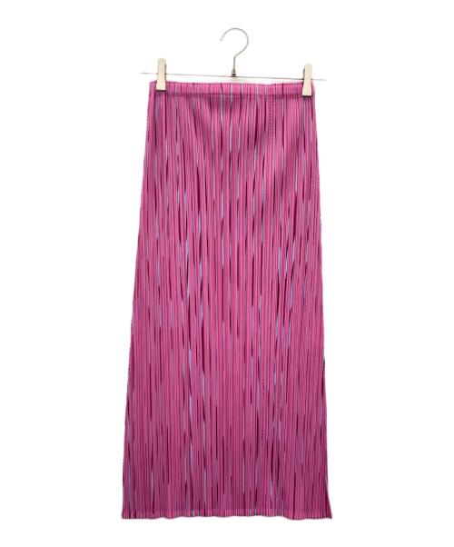 PLEATS PLEASE（プリーツプリーズ）PLEATS PLEASE (プリーツプリーズ) イージープリーツスカート パープル×スカイブルー サイズ:SIZE 2の古着・服飾アイテム