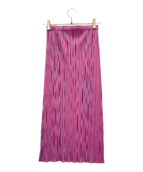 PLEATS PLEASE（プリーツプリーズ）PLEATS PLEASE (プリーツプリーズ) イージープリーツスカート パープル×スカイブルー サイズ:SIZE 2の古着・服飾アイテム