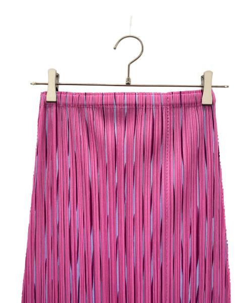 PLEATS PLEASE（プリーツプリーズ）PLEATS PLEASE (プリーツプリーズ) イージープリーツスカート パープル×スカイブルー サイズ:SIZE 2の古着・服飾アイテム