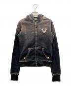 TRUE RELIGIONトゥルー レリジョン）の古着「ジップパーカー」｜グレー