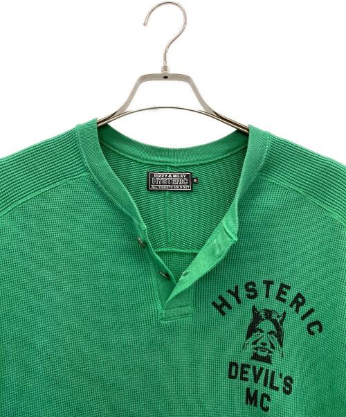 Hysteric Glamour（ヒステリックグラマー）Hysteric Glamour (ヒステリックグラマー) 長袖カットソー グリーン サイズ:Mの古着・服飾アイテム