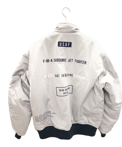 AVIREX（アヴィレックス）AVIREX (アヴィレックス) ステンシルジャケット グレー サイズ:Lの古着・服飾アイテム