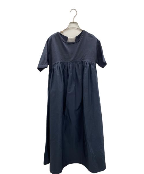 BEARDSLEY（ビアズリー）BEARDSLEY (ビアズリー) 半袖ワンピース ネイビー サイズ:FREEの古着・服飾アイテム