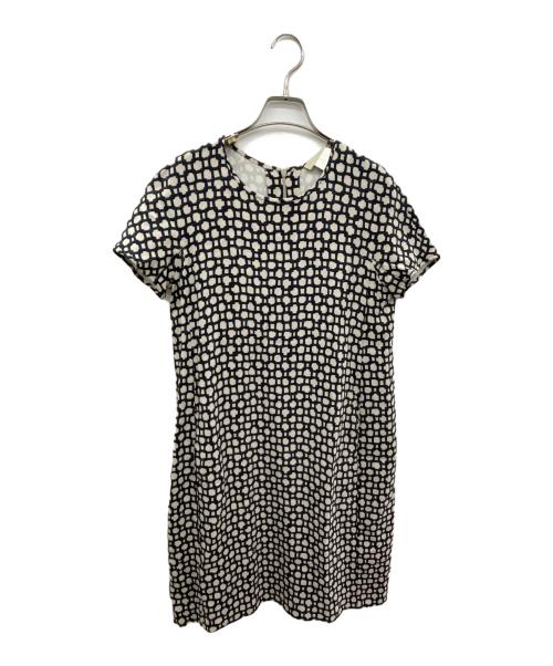 'S Max Mara（エスマックスマーラ）'S Max Mara (エスマックスマーラ) 半袖ワンピース ネイビー×ホワイト サイズ:36の古着・服飾アイテム