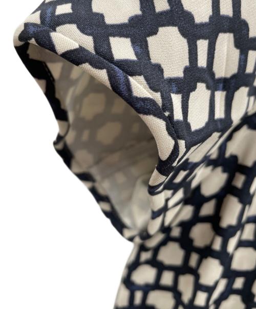 'S Max Mara（エスマックスマーラ）'S Max Mara (エスマックスマーラ) 半袖ワンピース ネイビー×ホワイト サイズ:36の古着・服飾アイテム