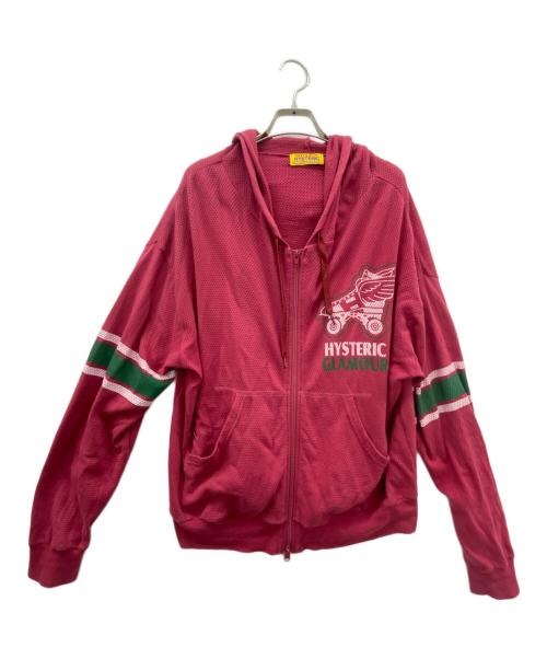 Hysteric Glamour（ヒステリックグラマー）Hysteric Glamour (ヒステリックグラマー) ジップパーカー ショッキングピンク サイズ:FREEの古着・服飾アイテム