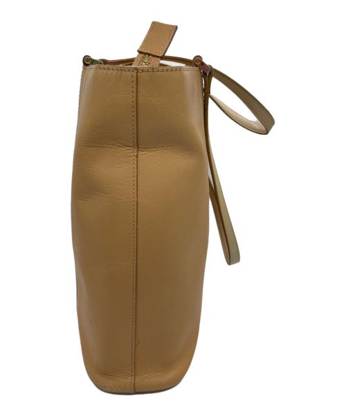 BURBERRY（バーバリー）BURBERRY (バーバリー) レザートートバッグ ブラウンの古着・服飾アイテム