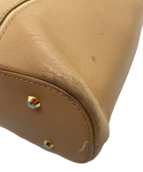BURBERRY（バーバリー）BURBERRY (バーバリー) レザートートバッグ ブラウンの古着・服飾アイテム