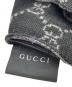 中古・古着 GUCCI (グッチ) GG柄ウールマフラー ブラック：18000円