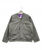 THE NORTHFACE PURPLELABELザ・ノースフェイス パープルレーベル）の古着「Midweight 65/35 Hopper Field Cardigan」｜グレー