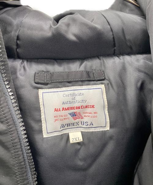 AVIREX（アヴィレックス）AVIREX (アヴィレックス) 中綿ジャケット ブラック サイズ:2XL 未使用品の古着・服飾アイテム