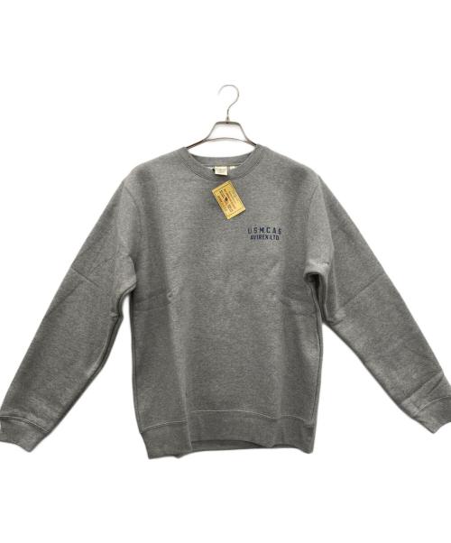 AVIREX（アヴィレックス）AVIREX (アヴィレックス) ミリタリーグラフィック クルーネック スウェット グレー サイズ:XL 未使用品の古着・服飾アイテム