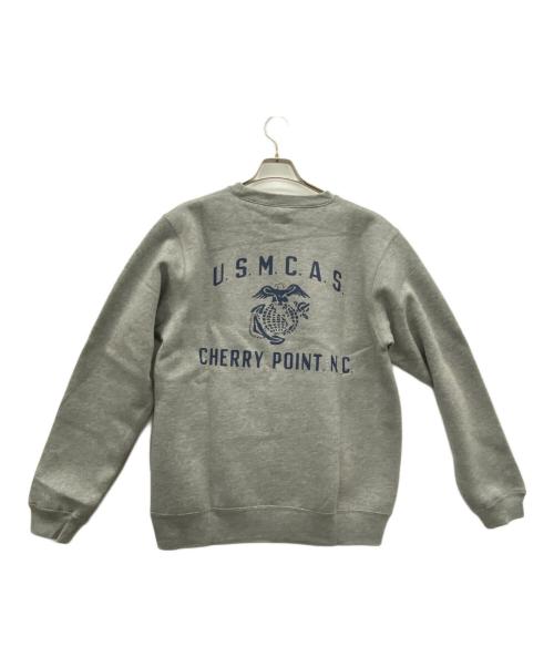 AVIREX（アヴィレックス）AVIREX (アヴィレックス) ミリタリーグラフィック クルーネック スウェット グレー サイズ:XL 未使用品の古着・服飾アイテム