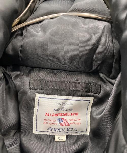 AVIREX（アヴィレックス）AVIREX (アヴィレックス) 中綿ジャケット ブラック サイズ:XL 未使用品の古着・服飾アイテム