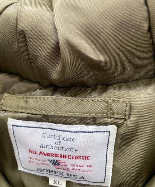 AVIREX（アヴィレックス）AVIREX (アヴィレックス) 中綿ジャケット オリーブ サイズ:XL 未使用品の古着・服飾アイテム