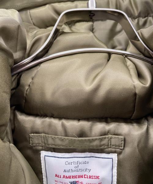 AVIREX（アヴィレックス）AVIREX (アヴィレックス) 中綿ジャケット オリーブ サイズ:XL 未使用品の古着・服飾アイテム