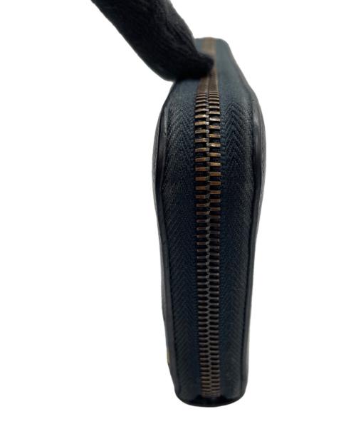 PRADA（プラダ）PRADA (プラダ) 長財布 ネイビー×イエローの古着・服飾アイテム