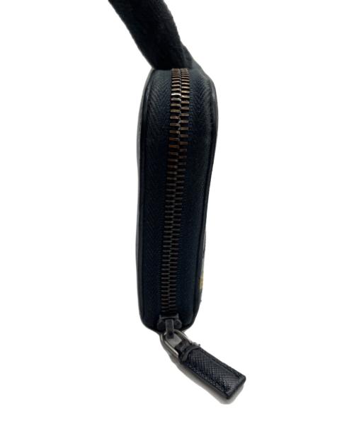 PRADA（プラダ）PRADA (プラダ) 長財布 ネイビー×イエローの古着・服飾アイテム