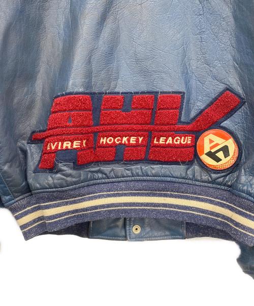 AVIREX（アヴィレックス）AVIREX (アヴィレックス) レザージャケット レッド×ネイビー サイズ:SIZE Sの古着・服飾アイテム