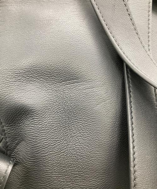 FALORNI（ファロルニ）FALORNI (ファロルニ) 編み込みレザーリュック ブラックの古着・服飾アイテム