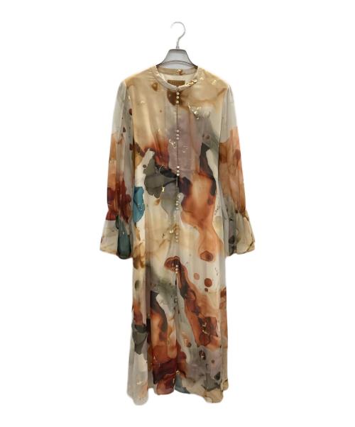 Ameri（アメリ）Ameri (アメリ) インクアートドレス ブラウン サイズ:Ｍの古着・服飾アイテム