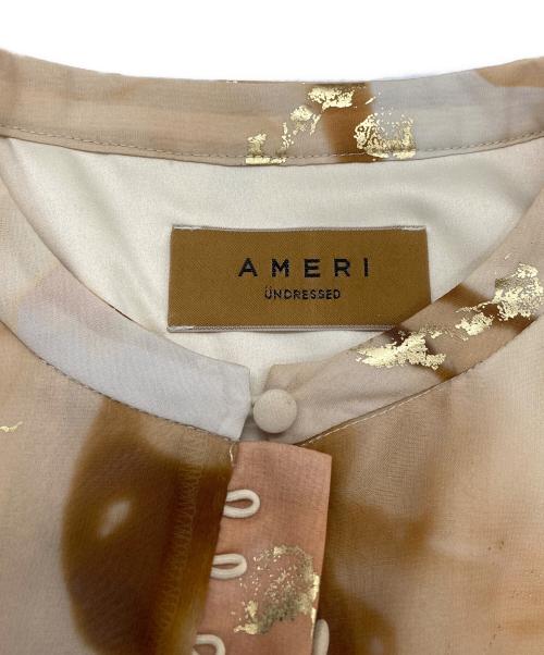 Ameri（アメリ）Ameri (アメリ) インクアートドレス ブラウン サイズ:Ｍの古着・服飾アイテム