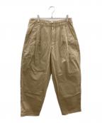 Traditional Weatherwearトラディショナルウェザーウェア）の古着「ダブルタックパンツ」｜カーキ