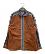 THE TERRITORY AHEADザ テリトリー アヘッド）の古着「シャツジャケット」｜ブルー×ブラウン