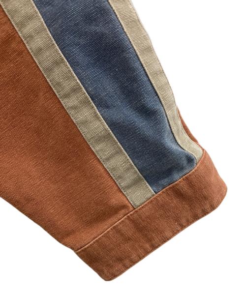 THE TERRITORY AHEAD（ザ テリトリー アヘッド）THE TERRITORY AHEAD (ザ テリトリー アヘッド) シャツジャケット ブルー×ブラウン サイズ:Ｍの古着・服飾アイテム