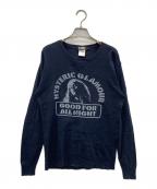 Hysteric Glamourヒステリックグラマー）の古着「長袖カットソー」｜ネイビー