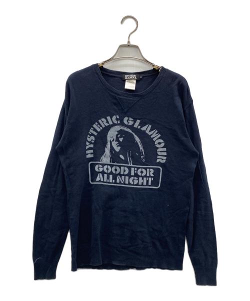 Hysteric Glamour（ヒステリックグラマー）Hysteric Glamour (ヒステリックグラマー) 長袖カットソー ネイビー サイズ:Mの古着・服飾アイテム