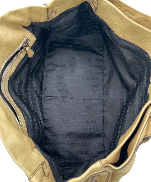 CELINE（セリーヌ）CELINE (セリーヌ) レザーハンドバッグ ベージュの古着・服飾アイテム