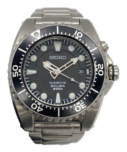 SEIKO（セイコー）SEIKO (セイコー) キネティック ダイバースウォッチ ブラックの古着・服飾アイテム