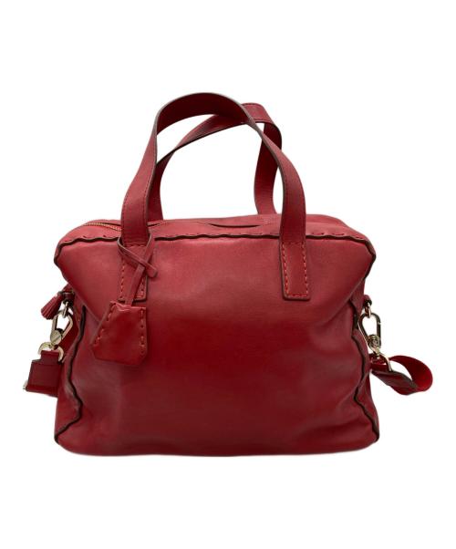 ANYA HINDMARCH（アニヤ・ハインドマーチ）ANYA HINDMARCH (アニヤ・ハインドマーチ) 2WAYバッグ レッドの古着・服飾アイテム