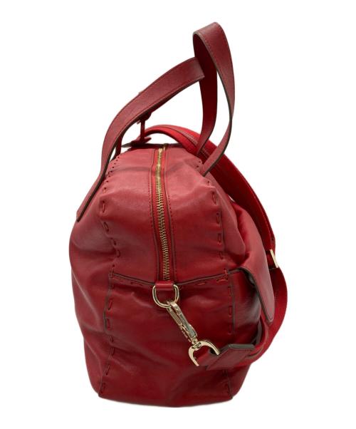 ANYA HINDMARCH（アニヤ・ハインドマーチ）ANYA HINDMARCH (アニヤ・ハインドマーチ) 2WAYバッグ レッドの古着・服飾アイテム