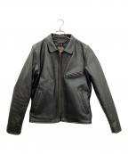 VANSONバンソン）の古着「レザージャケット」｜ブラック