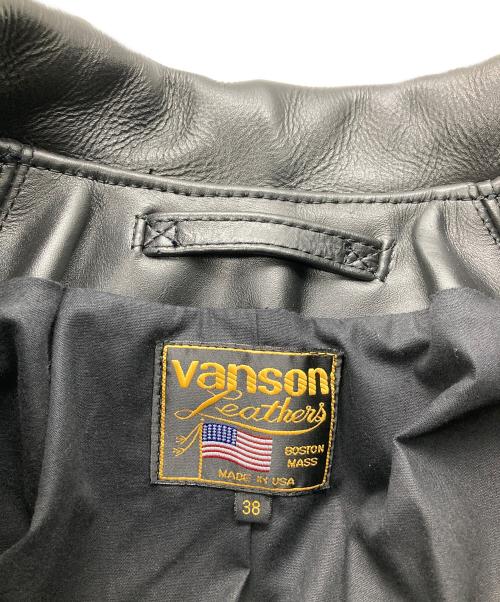 VANSON（バンソン）VANSON (バンソン) レザージャケット ブラック サイズ:38の古着・服飾アイテム