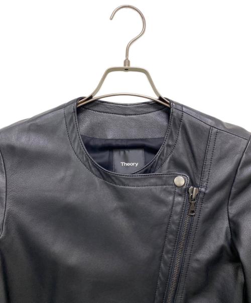 theory（セオリー）theory (セオリー) レザージャケット ブラック サイズ:SIZE Sの古着・服飾アイテム